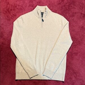 Bloomingdale's The Men's Store Cashmere Cafe Zip-Up Fleece Collar Sweater NEW